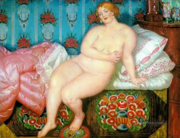 Nude Painting - beauty 1915 Boris Mikhailovich Kustodiev modern nude